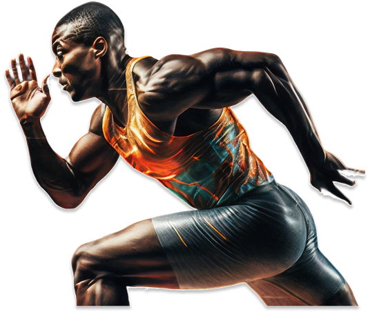 Runner mid-stride